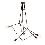 Hubbardton Forge 28 Inch 6 Light Divergence Outdoor Pendant in Coastal Bronze