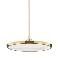 Hudson Valley Draper Pendant Light in Aged Brass