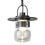 Hubbardton Forge 9 Inch Mason Small Outdoor Ceiling Fixture in Coastal Burnished Steel