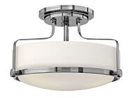 Hinkley Harper 3-Light Semi-Flush Ceiling Light In Chrome