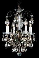 New Orleans Four Light Chandelier in Heirloom Gold by Schonbek