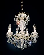 New Orleans Seven Light Chandelier in Gold by Schonbek