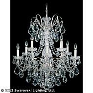 New Orleans Ten Light Chandelier in Antique Silver by Schonbek