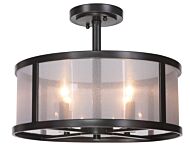 Craftmade Danbury 4 Light 18 Inch Ceiling Light in Matte Black