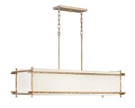 Hinkley Tress 6-Light Linear Chandelier In Champagne Gold