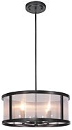 Craftmade Danbury 4 Light 18 Inch Pendant Light in Matte Black