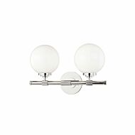 Hudson Valley Bowery Bathroom Vanity Light in Polished Nickel