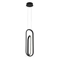 Eurofase Demark 1 Light Pendant in Black