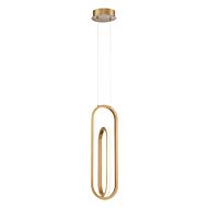 Eurofase Demark 1 Light Pendant in Gold