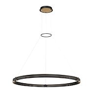 Admiral 1-Light LED Chandelier in Matte Black With Gold