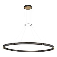 Admiral 1-Light LED Chandelier in Matte Black With Gold