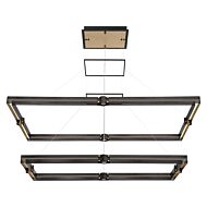 Admiral 1-Light LED Chandelier in Matte Black With Gold