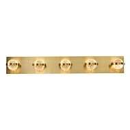 Eurofase Ryder 5 Light Bathroom Vanity Light in Gold