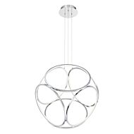 Eurofase Glenview 6 Light Pendant in Chrome