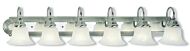 Belmont 6-Light Bathroom Vanity Light in Brushed Nickel & Polished Chrome