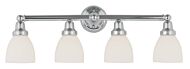 Classic 4-Light Bathroom Vanity Light in Polished Chrome