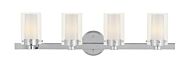 Manhattan 4-Light Bathroom Vanity Light in Polished Chrome