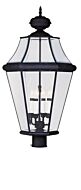 Georgetown 4-Light Outdoor Post Lantern in Black