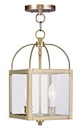 Milford 2-Light Mini Pendant with Ceiling Mount in Antique Brass