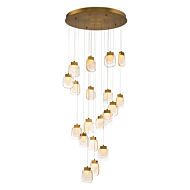 Eurofase Paget 19 Light Chandelier in Gold