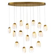 Eurofase Paget 16 Light Chandelier in Gold