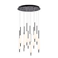 Eurofase Cumberland 12 Light Chandelier in Black