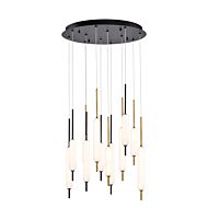 Eurofase Cumberland 12 Light Chandelier in Brass