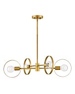 Hinkley Desi 4-Light Pendant In Lacquered Brass