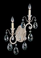 Renaissance Two Light Wall Sconce in Antique Silver by Schonbek