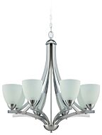 Craftmade Almeda 8 Light Transitional Chandelier in Satin Nickel