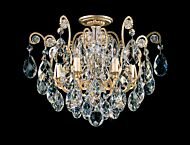 Renaissance Six Light Semi Flush Mount in Etruscan Gold by Schonbek