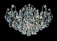 Renaissance Eight Light Semi Flush Mount in Antique Silver by Schonbek