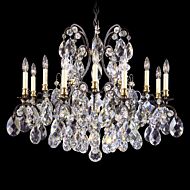 Schonbek Renaissance 12 Light Chandelier in Black with Clear Heritage Crystals