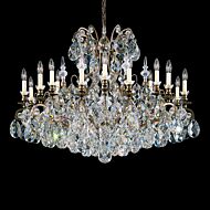 Schonbek Renaissance 18 Light Chandelier in Heirloom Bronze with Clear Heritage Crystals