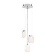 Eurofase Paget 3 Light Chandelier in Chrome