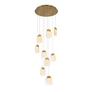 Eurofase Paget 9 Light Chandelier in Gold