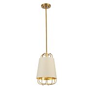 Eurofase Tura 1 Light Pendant in Brass