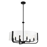 Eurofase Campisi 6 Light Chandelier in Black