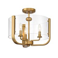 Eurofase Campisi 3 Light Ceiling Light in Brass