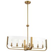 Eurofase Campisi 8 Light Chandelier in Brass