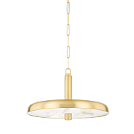 Reynolds LED Pendant in Aged Brass by Hudson Valley