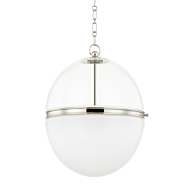 Donnell One Light Pendant in Polished Nickel by Hudson Valley