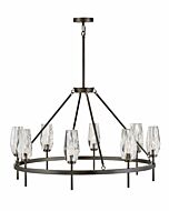 Hinkley Ana 8-Light Pendant In Black Oxide