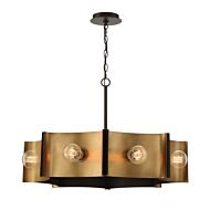 Eurofase Metallo 8 Light Chandelier in Bronze