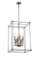 Minka Lavery Langen Square 8 Light Pendant Light in Painted Antique Nickel