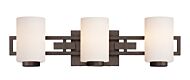 Del Ray 3-Light Bathroom Vanity Light Bar in Flemish Bronze