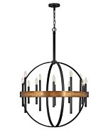 Hinkley Wells 12-Light Pendant In Weathered Brass