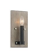 Minka Lavery Rawson Ridge Wall Sconce in Aged Silverwood And Coal