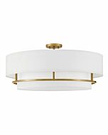 Hinkley Graham 4-Light Semi-Flush Ceiling Light In Lacquered Brass