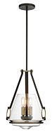 Minka Lavery Eden Valley 3 Light Ceiling Light in Smoked Iron with Aged Gold